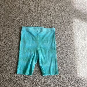 Forever 21 Womens Tie Dye Blue, Green, and White Biker Shorts Size M